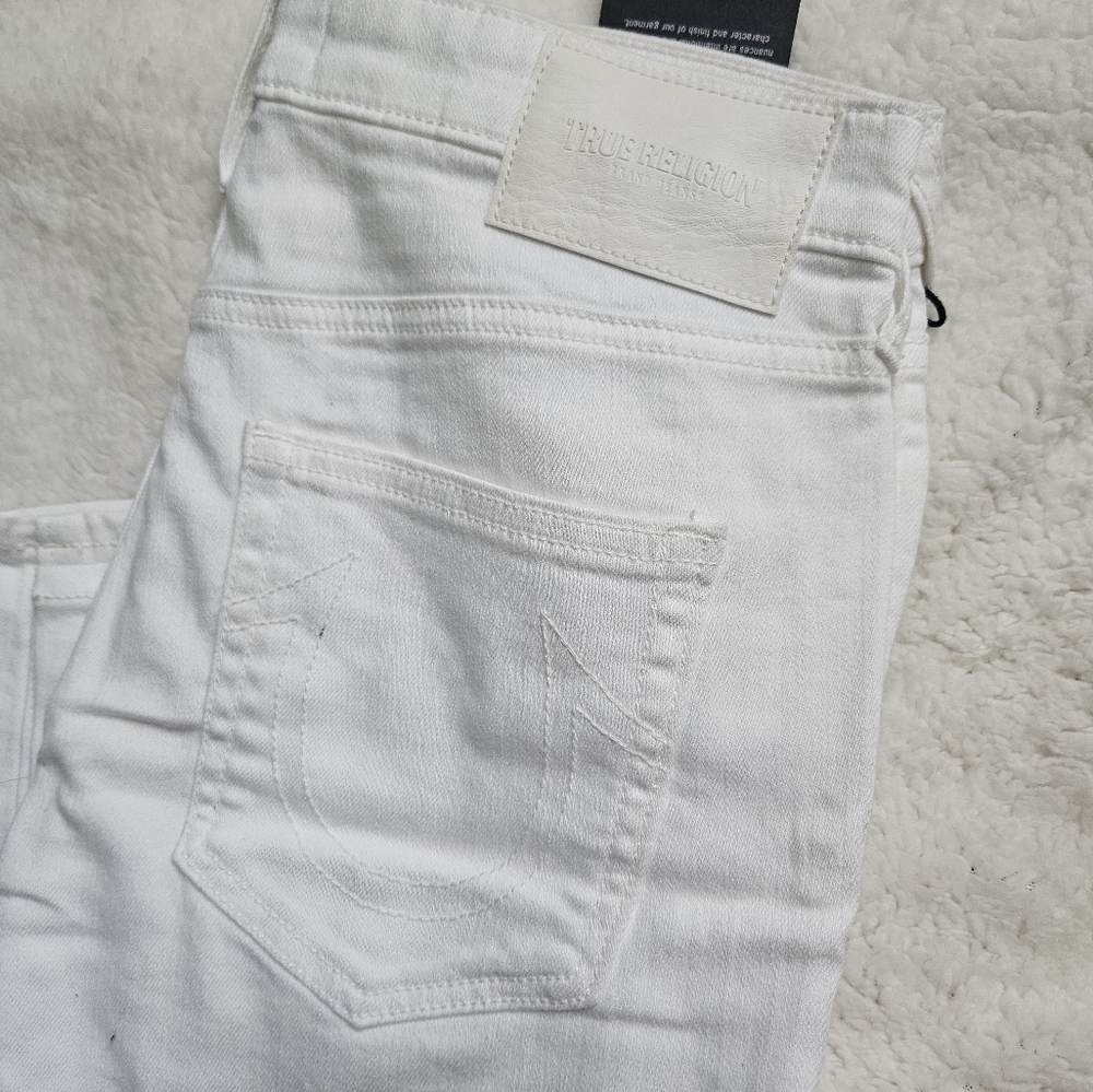 ♡White Halle True Religion Jeans | Light Ripped | Skinny Jeans | High / Mid Rise - Picture 3 of 7
